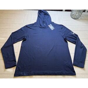 Spyder NWT Loungewear Men Sz L Navy Blue Long Sleeve Lightweight Hoodie MSRP $65